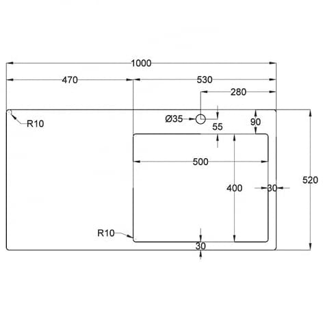 CARESSI CA40ABR spoelbak