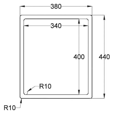 CARESSI CA34Q10 spoelbak