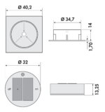 Afstandsbediening, Afstandsbediening., aluminiumkleurig