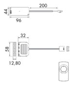 Draaicontroller-set voor Fascia LED Flex Stripes RGB., wit