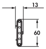 Melon LED, Onderbouw-/nislamp., 3 LED spots, L 580 mm, 4,5 W