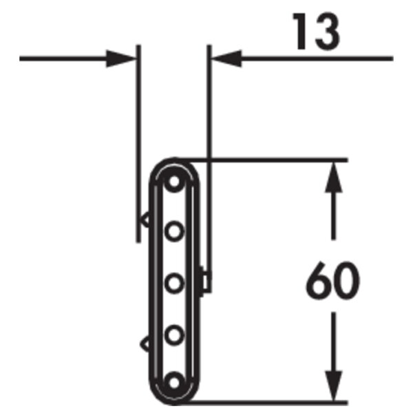 Melon LED, Langveldlamp., 9 LED spots, L 900 mm, 13,5 W