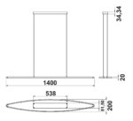 Cielo LED., L 1400 mm, 41 W