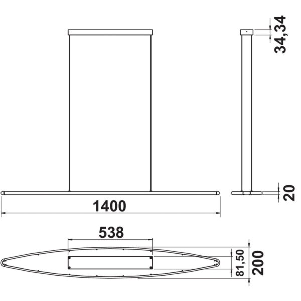 Cielo LED., L 1400 mm, 41 W