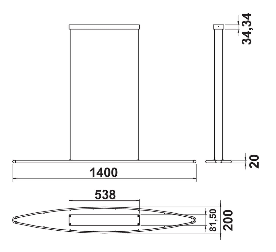 Cielo LED Cielo LED., L 1400 mm, 41 W