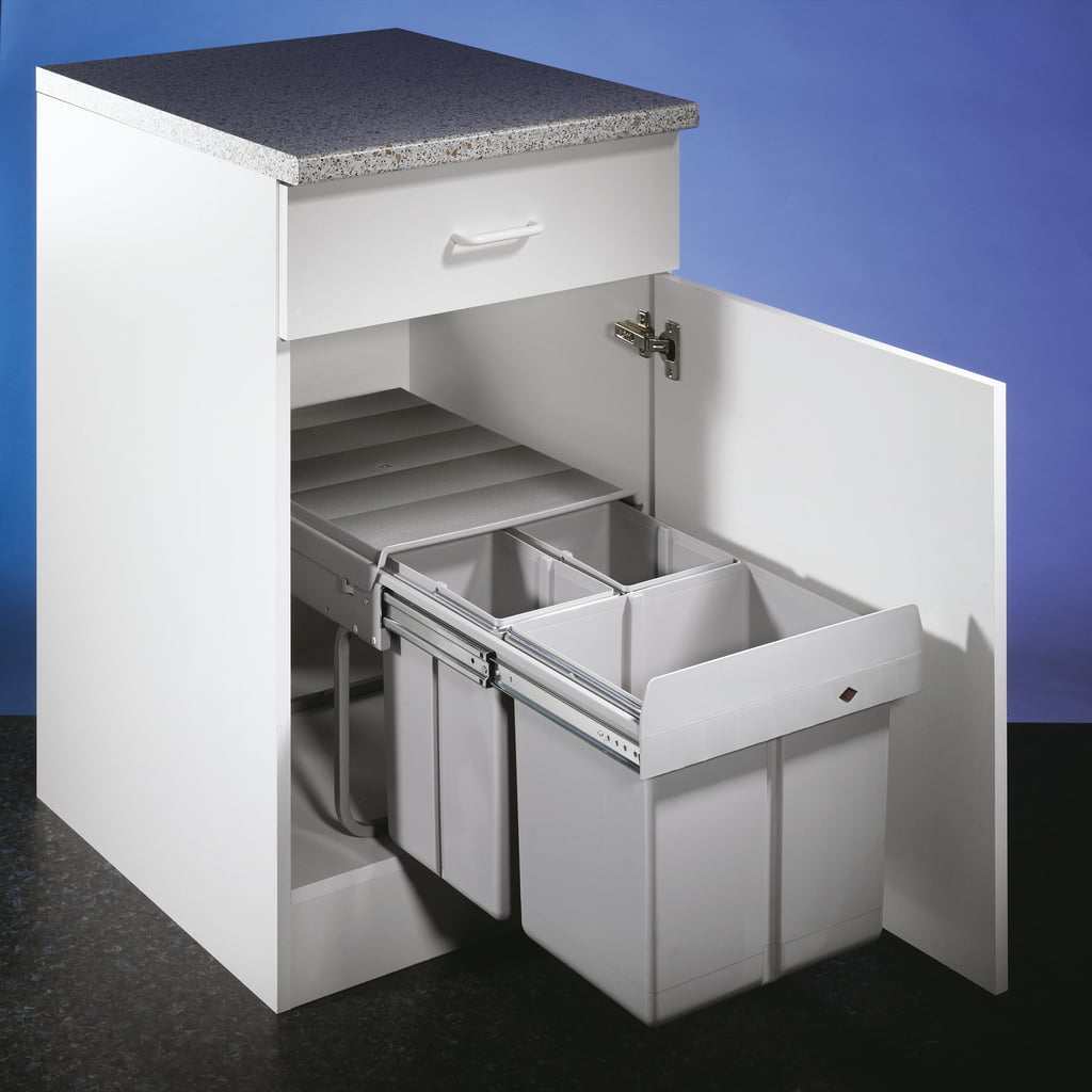 HAILO Trenta 6 DS, Afvalsysteem voor deuren, alu grijs