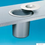 Wesco Dassa 4, Afvalemmer inbouw werkblad, roestvrij staal met aluminium element