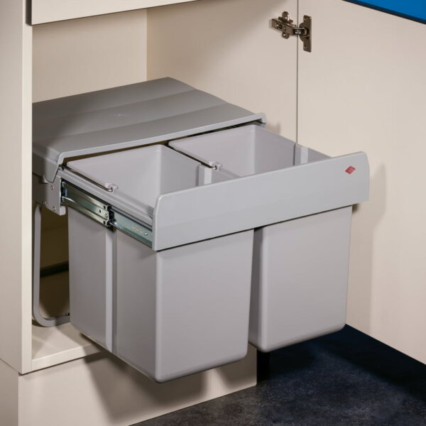 Wesco Double Shorty 1, Afvalsysteem voor deuren, alu grijs