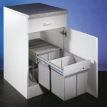 Wesco Double 2, Afvalsysteem voor deuren, alu grijs