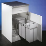 Wesco Double 3, Afvalsysteem voor deuren, alu grijs