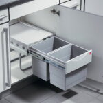 Hailo Tandem 4, Afvalsysteem voor deuren, lichtgrijs