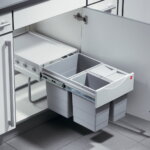 Hailo Tandem 5 , Afvalsysteem voor deuren, lichtgrijs