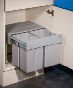Wesco Trio Shorty, Afvalsysteem voor deuren, alu grijs
