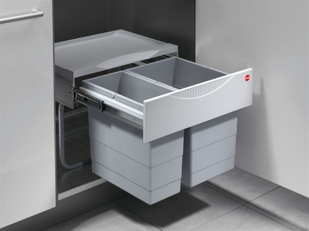 Hailo Tandem S 2, Afvalsysteem voor deuren, lichtgrijs