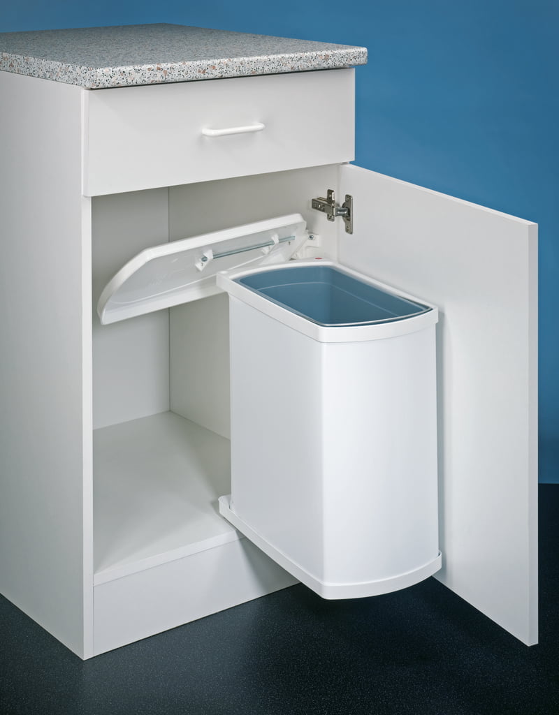 Hailo Uno 3418, Afvalsysteem voor deuren, wit