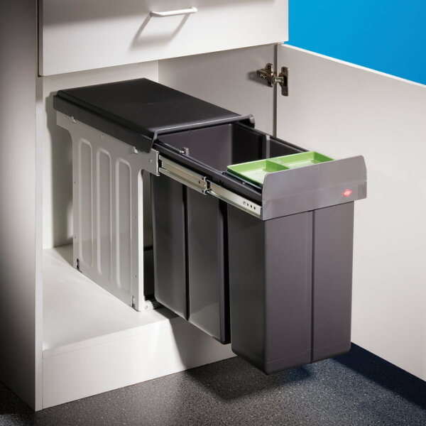 Bio Double 30 DT, Afvalsysteem voor deuren, met bio-deksel , antraciet