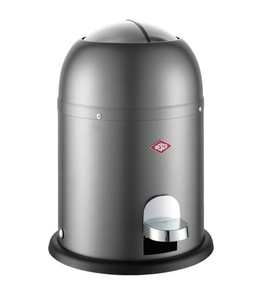 WESCO mini master 6 liter grafiet mat pedaalemmer prullenbak