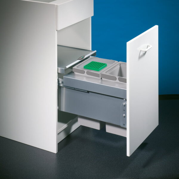 CoxÂ® Base 360 S/400-2, afvalsysteem voor Frontuittreksysteem, zonder biologisch deksel, lichtgrijs, H 360 mm
