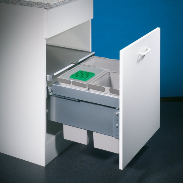 CoxÂ® Base 360 S/500-3, afvalsysteem voor Frontuittreksysteem, zonder biologisch deksel, lichtgrijs, H 360 mm