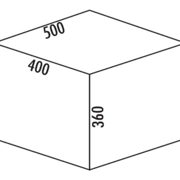 Coxｨ Base 360 S/500-3, Afvalverzamelsysteem voor Frontuittreksysteem., zonder biologisch deksel, lichtgrijs, H 360 mm