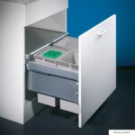 CoxÂ® Base 360 S/600-3, Afvalverzamelaar met frontuittreksysteem, zonder biologisch deksel, lichtgrijs, H 360 mm