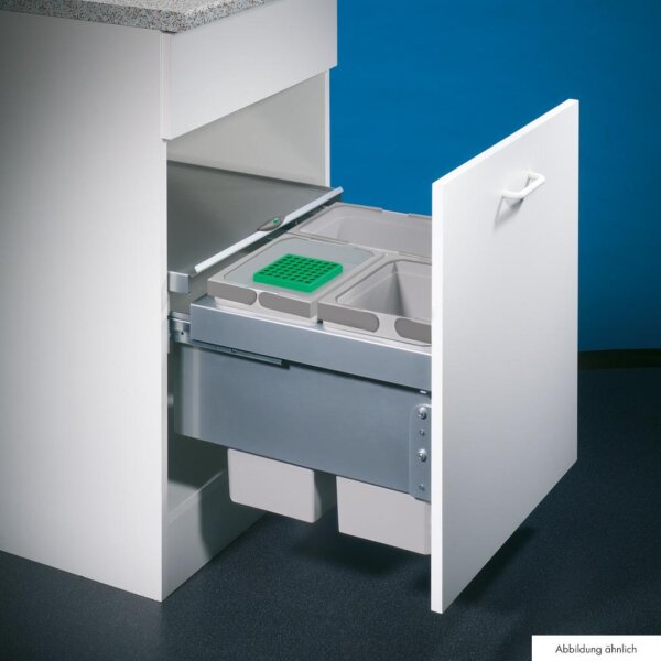 CoxÂ® Base 360 S/500-3, afvalsysteem voor Frontuittreksysteem, met biologisch deksel, lichtgrijs, H 360 mm