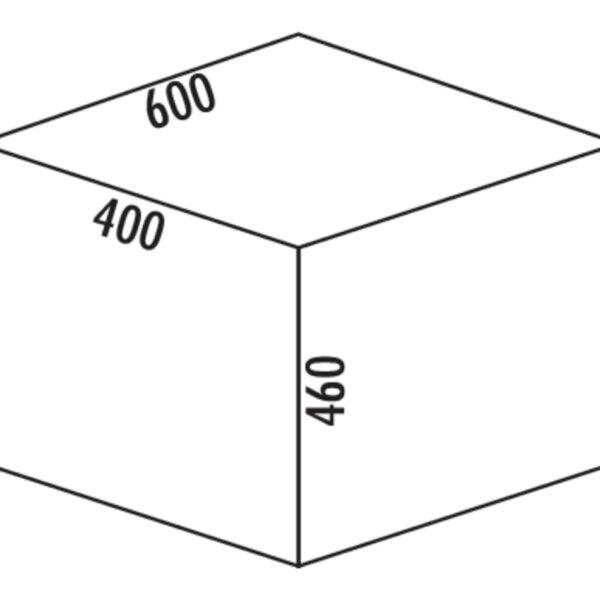 Coxｨ Base 460 S/600-3, Afvalverzamelsysteem voor Frontuittreksysteem., lichtgrijs, H 460 mm
