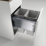 CoxÂ® Base 460 S/400-2, afvalsysteem voor Frontuittreksysteem, lichtgrijs, H 460 mm
