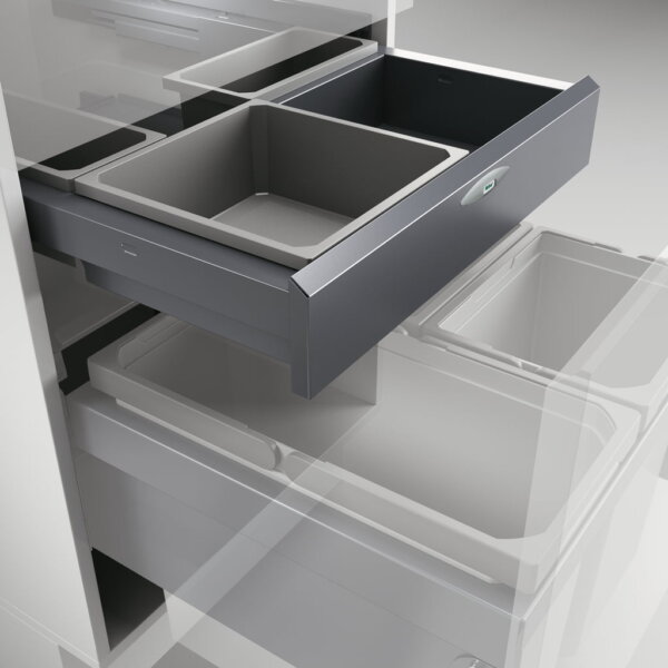 Cox Base-BoardÂ® 500, afvalsysteem voor Frontuittreksysteem, zilver