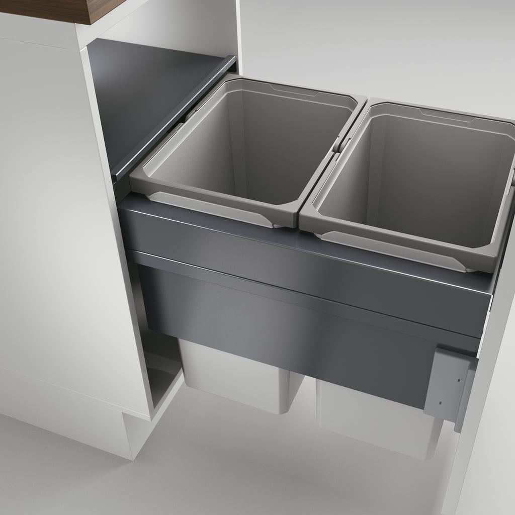 Cox ClanÂ® 580/450-2, afvalsysteem voor Frontuittreksysteem, lichtgrijs, H 580 mm