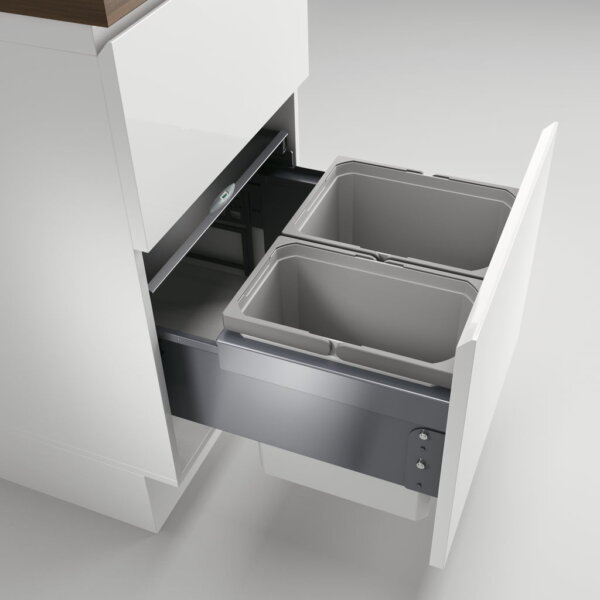 CoxÂ® Base 360 K/500-2, afvalsysteem voor Frontuittreksysteem, zonder biologisch deksel, lichtgrijs, H 360 mm