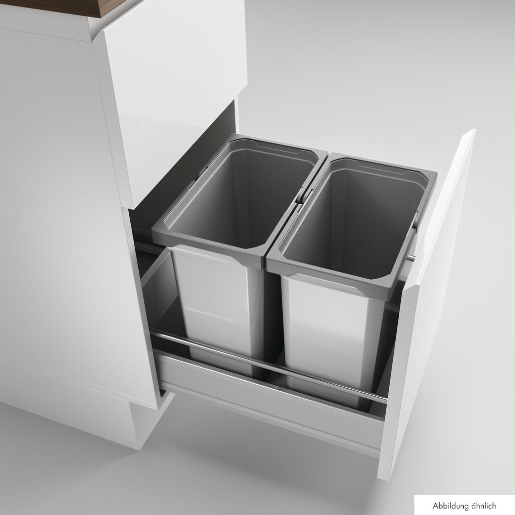 Coxィ Box 360 S/400-2, Afvalverzamelsysteem voor voorhanden uittreksystemen Cox® Box 360 S/400-2, Afvalsysteem voor gangbare uittreksystemen, met biologisch deksel, lichtgrijs