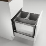 CoxÂ® Box 360 S/450-3, Afvalsysteem voor gangbare uittreksystemen, zonder biologisch deksel, lichtgrijs