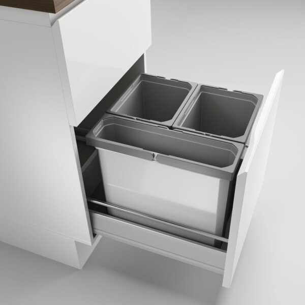 CoxÂ® Box 360 S/450-3, Afvalsysteem voor gangbare uittreksystemen, zonder biologisch deksel, lichtgrijs