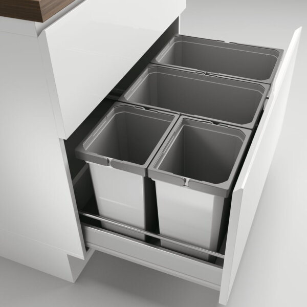 CoxÂ® Box 350 S/800-4, Afvalsysteem voor gangbare uittreksystemen, zonder biologisch deksel, lichtgrijs