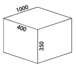Coxｨ Box 350 S/1000-5, Afvalverzamelsysteem voor voorhanden uittreksystemen., zonder biologisch deksel, lichtgrijs