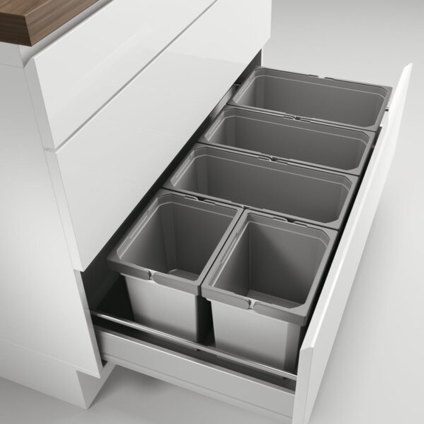 CoxÂ® Box 235 S/1000-5, Afvalsysteem voor gangbare uittreksystemen, lichtgrijs