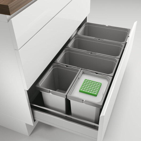 CoxÂ® Box 235 S/1000-5 Bio, Afvalsysteem voor gangbare uittreksystemen, lichtgrijs
