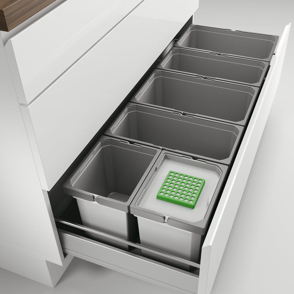 CoxÂ® Box 235 S/1200-6 Bio, Afvalsysteem voor gangbare uittreksystemen, lichtgrijs