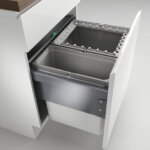 CoxÂ® Base 460 R/600-2, afvalsysteem voor Frontuittreksysteem, lichtgrijs, H 460 mm