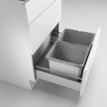 CoxÂ® Box 235 K/600-2, Afvalsysteem voor gangbare uittreksystemen, zonder biologisch deksel, lichtgrijs