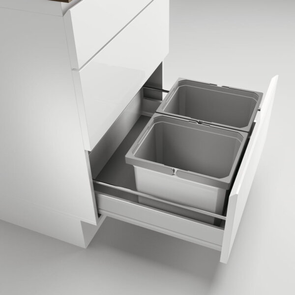CoxÂ® Box 235 K/600-2, Afvalsysteem voor gangbare uittreksystemen, zonder biologisch deksel, lichtgrijs