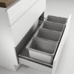 CoxÂ® Box 235 K/900-4, Afvalsysteem voor gangbare uittreksystemen, zonder biologisch deksel, lichtgrijs