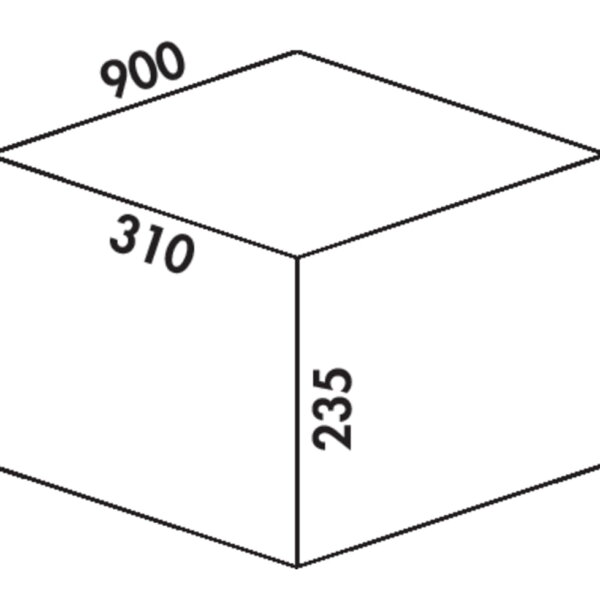 Coxｨ Box 235 K/900-4, Afvalverzamelsysteem voor voorhanden uittreksystemen., met biologisch deksel, lichtgrijs
