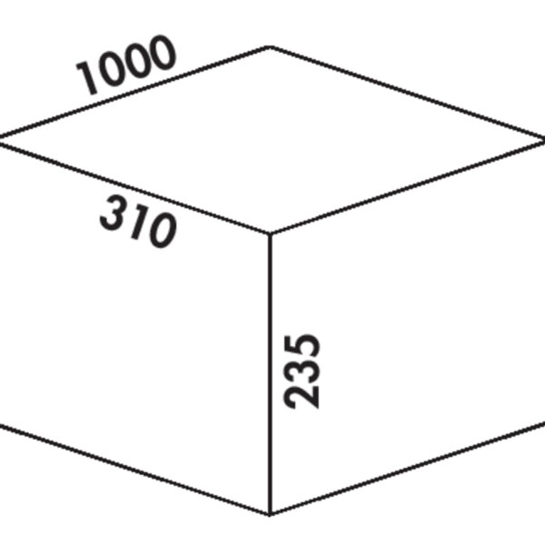Coxｨ Box 235 K/1000-4, Afvalverzamelsysteem voor voorhanden uittreksystemen., zonder biologisch deksel, lichtgrijs