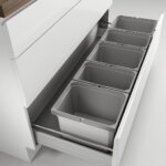 CoxÂ® Box 235 K/1200-5, Afvalsysteem voor gangbare uittreksystemen, zonder biologisch deksel, lichtgrijs