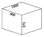 Coxｨ Box 275 S/1000-4, Afvalverzamelsysteem voor voorhanden uittreksystemen., lichtgrijs