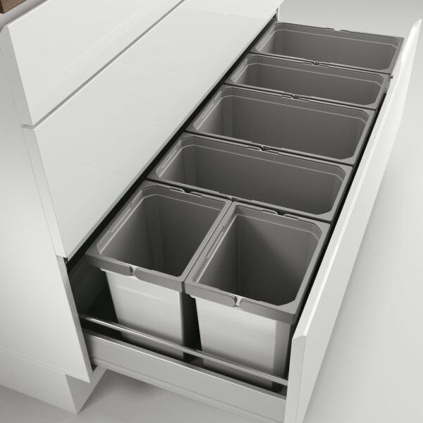 CoxÂ® Box 275 S/1200-6, Afvalsysteem voor gangbare uittreksystemen, lichtgrijs