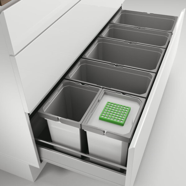 CoxÂ® Box 275 S/1200-6 Bio, Afvalsysteem voor gangbare uittreksystemen, lichtgrijs