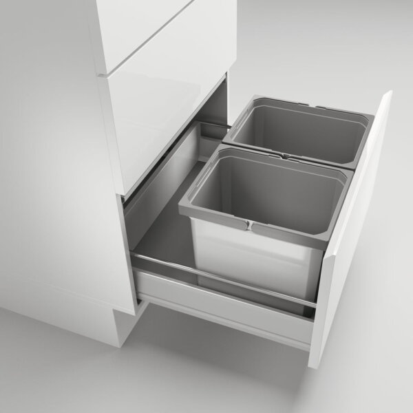 CoxÂ® Box 275 K/600-2, Afvalsysteem voor gangbare uittreksystemen, zonder biologisch deksel, lichtgrijs